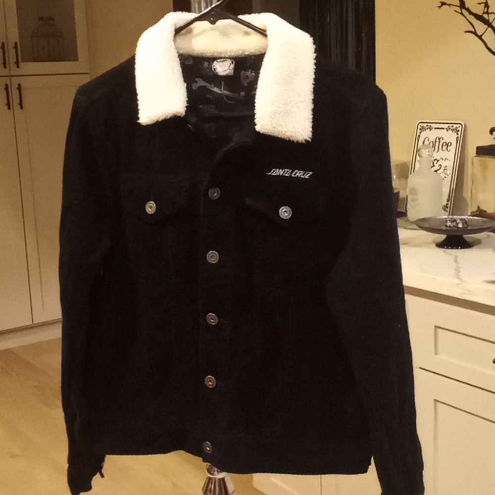 Santa Cruz Black Corduroy Jacket. Small